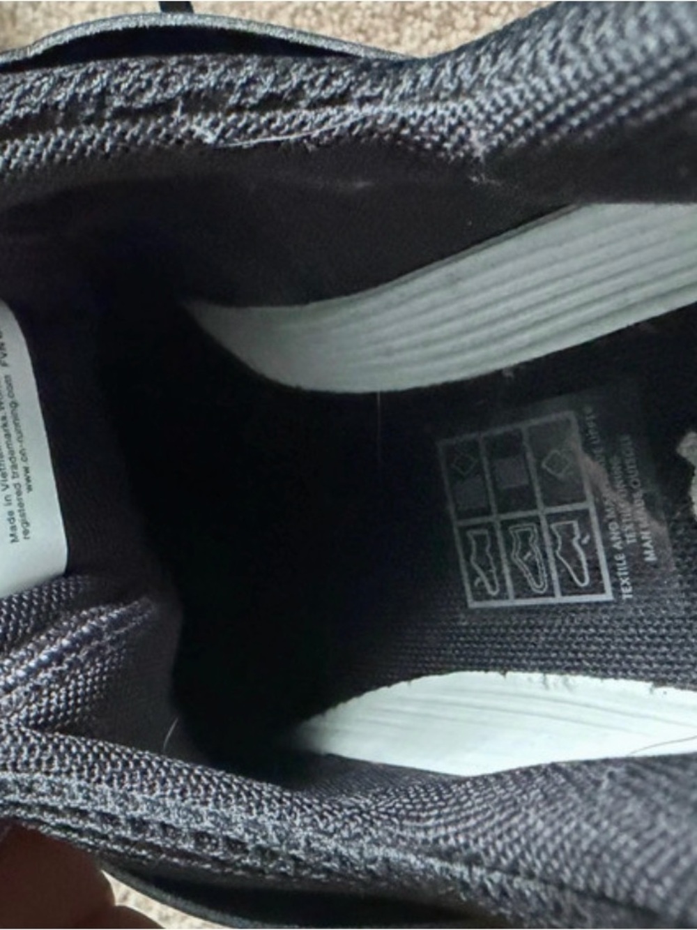 On Cloud Women's Black Athletic Running Shoes - Picture 5 of 6